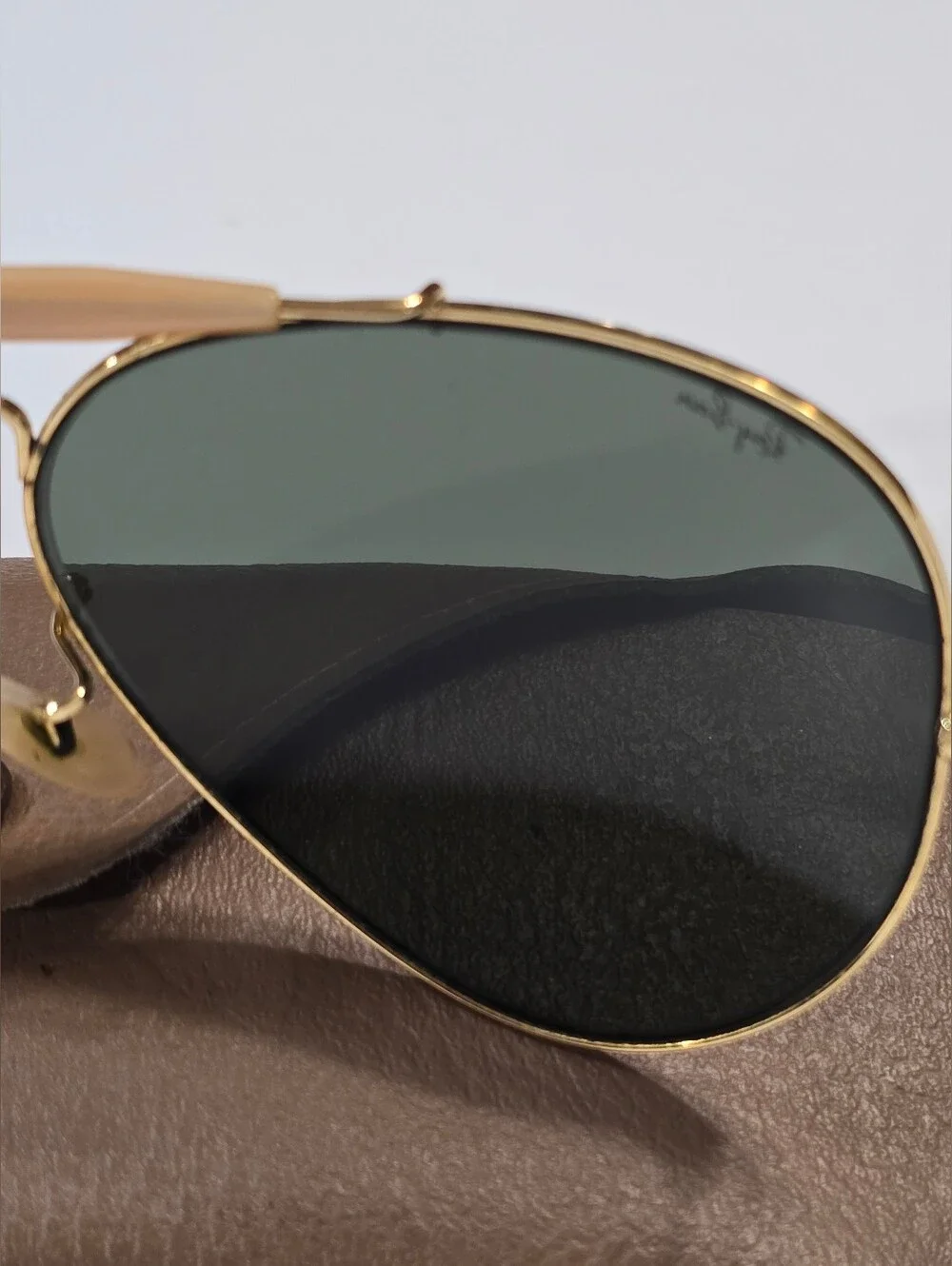 Vintage 60s Ray-Ban Men’s Gold Aviator Sunglasses 62[]14